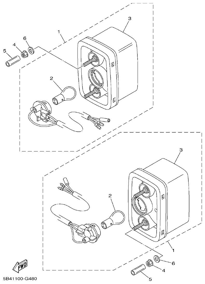 Yamaha VIKING1XP9_2014 TAILLIGHT parts diagram
